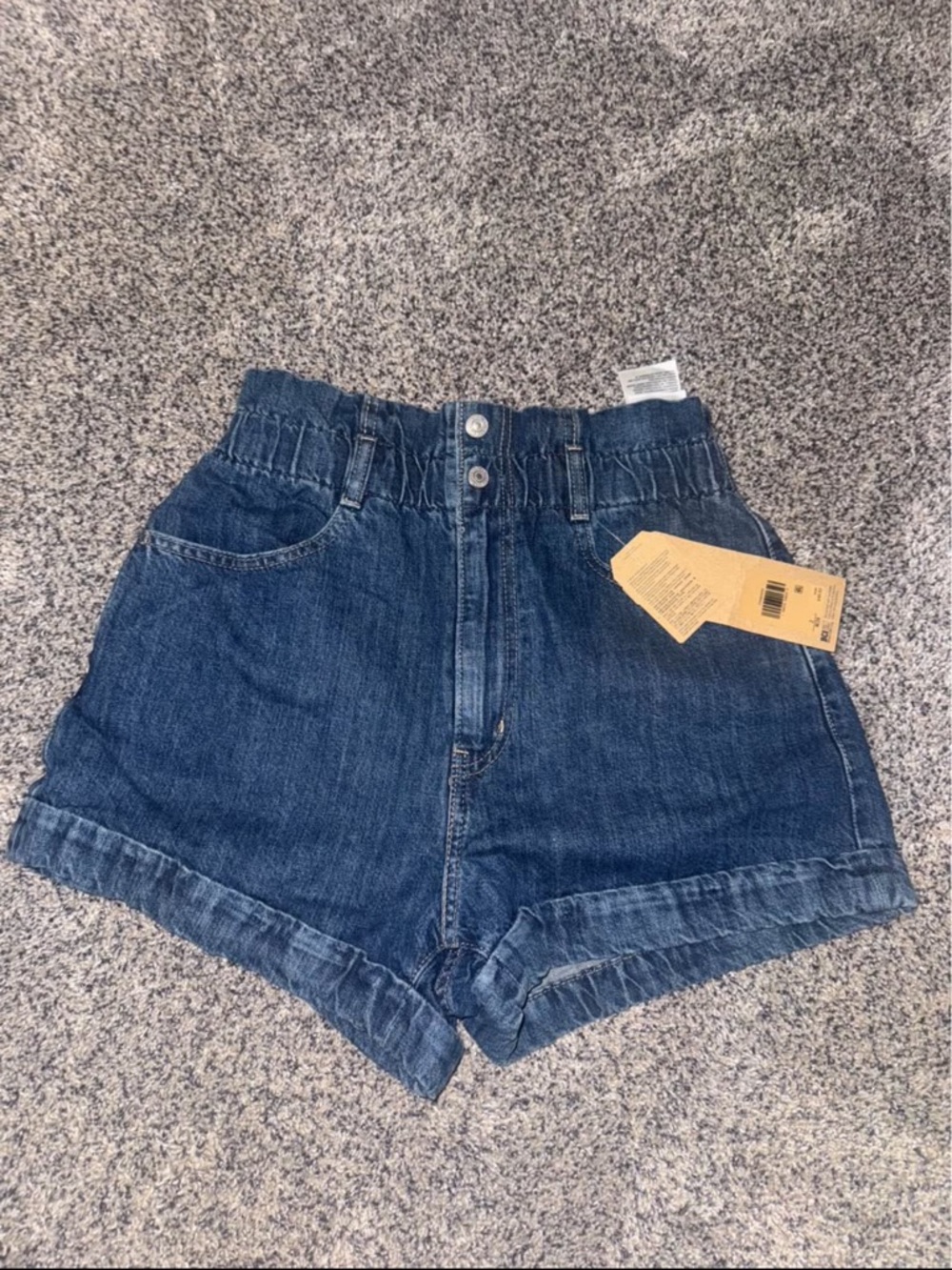Levi's Dark Blue High-Waist Denim Shorts